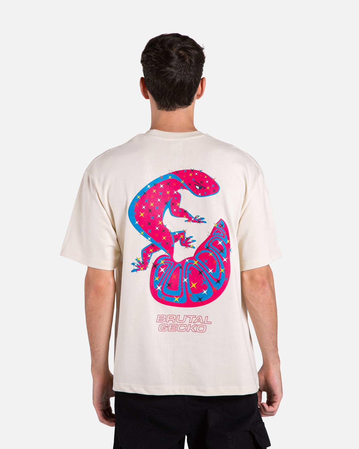 Unisex Brutal Gecko - Kitsch Ecru Oversized T-shirt