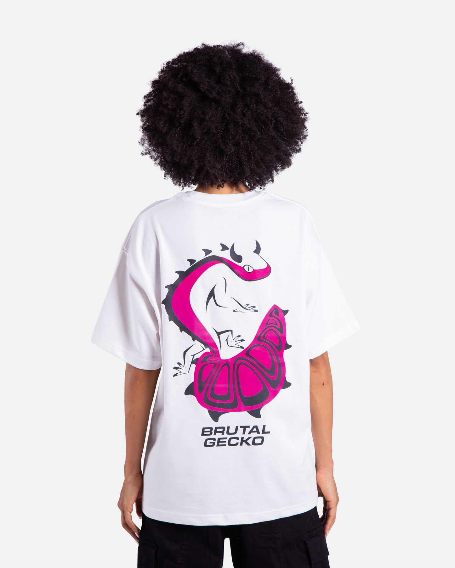 Unisex Brutal Gecko - Kitsch Ecru Oversized T-shirt
