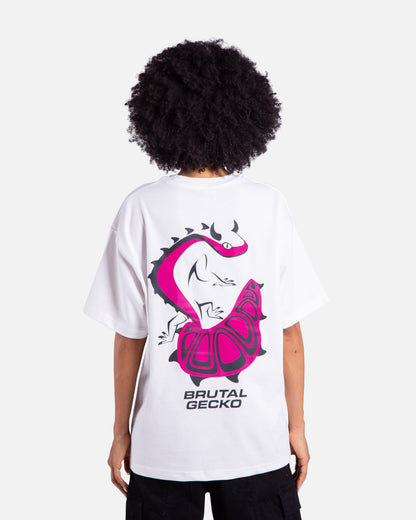 Unisex Brutal Gecko - Kitsch Ecru Oversized T-shirt